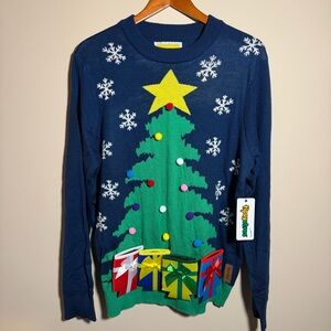 NWT Tipsy Elves Men’s Koozie Kristmas Sweater with Drink Holders XL